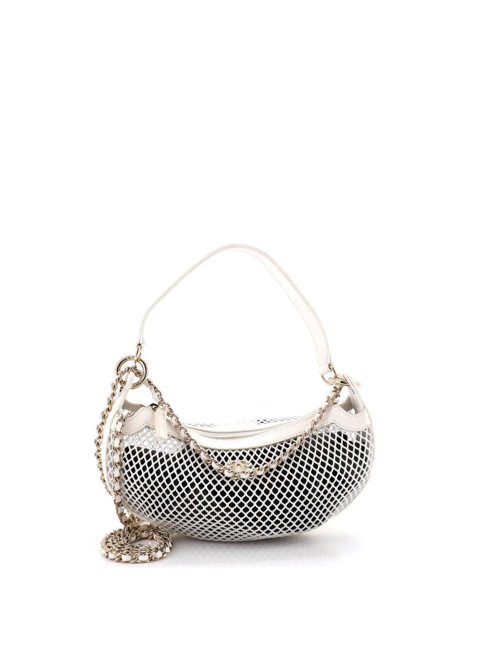 Chanel Half Moon Clutch With Chain Mesh #350881C35B